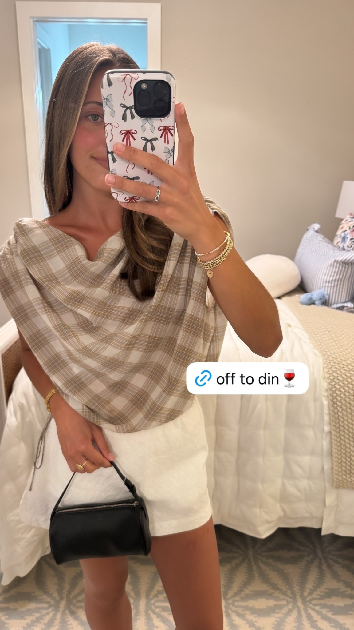 Fall dinner outfit @ the beach! Obsessed with this top from Rent the Runway. Use the code RTRXAMOSES50 for 50% off your first month! 

and my skirt is a closet staple — in an XS

#LTKHoliday #LTKFindsUnder100 #LTKSeasonal