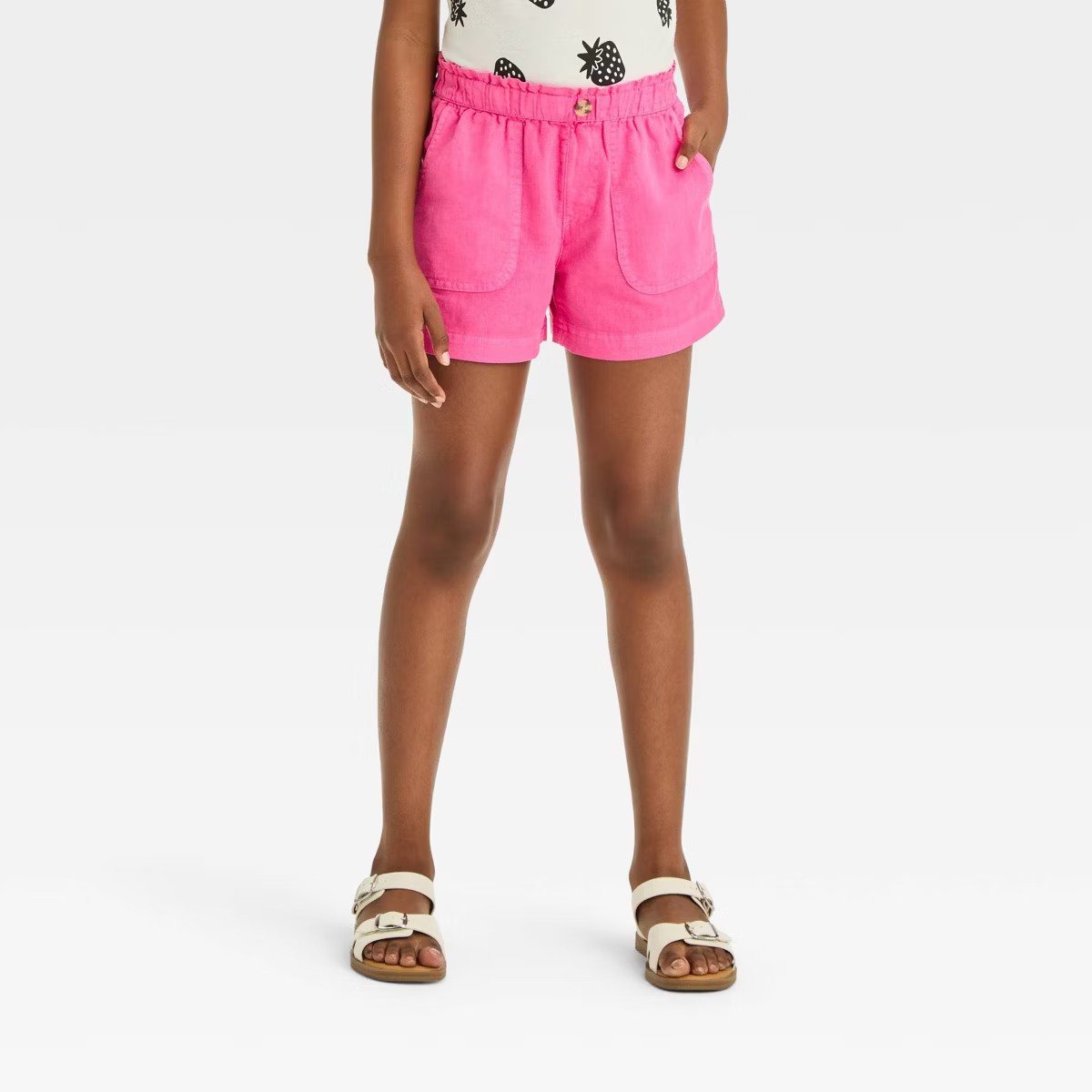 Girls' Pull-On Paper Bag Waist Woven Shorts - Cat & Jack™ | Target