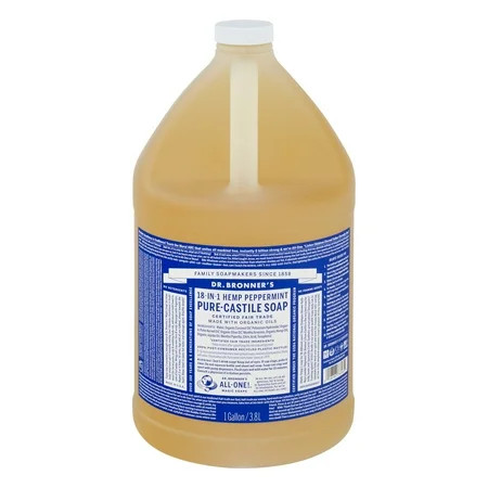 Dr. Bronner's 18-In-1 Hemp Pure-Castile Soap Peppermint, 1.0 GAL | Walmart (US)