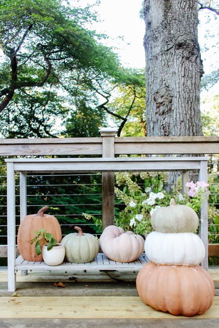 DIY Faux Heirloom Pumpkins ✨

I love to go overboard each season, but hate tossing them all out after spending over $100! Each of these were $15-$49 max for the stacking 3, making them affordable for years to come. Paint in total was under $15 ☺️ I recommend shopping various @homegoods locations to get the best deals. See how I style them on my front stoop in September!
•
•
•
#fauxpumpkins #falldecor #falldecorations #falldecorating #falldecoratingideas #pumpkinseason #pumpkindecor #diydecor #diyprojects #affordablehomedecor #heirloompumpkins #pumpkininspo 

#LTKhome #LTKSeasonal #LTKsalealert
