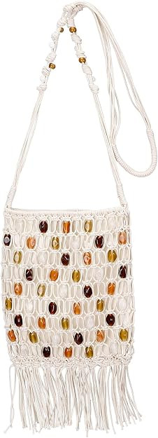 Herald Small Beaded Crochet Beach Crossbody Bag for Women | Mini Size, Bohemian Chic Style, Sprin... | Amazon (US)