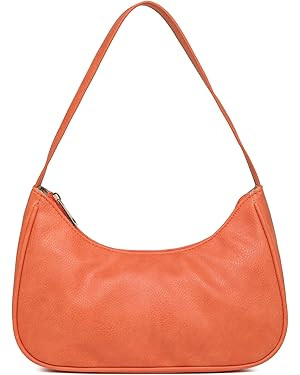 Afashor Shoulder Bags for Women Vegan Leather Hobo Sling Tote Handbag Retro Clutch Purse with Zip... | Amazon (US)