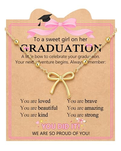 UNGENT THEM 5th 8th 6th Grade Kindergarten Graduation Gifts for Girls Preschool Pre K Graduation Decorations Kinder Middle Elementary High School Best Graduate Grad Necklace Her Class of 2026 | Amazon (US)