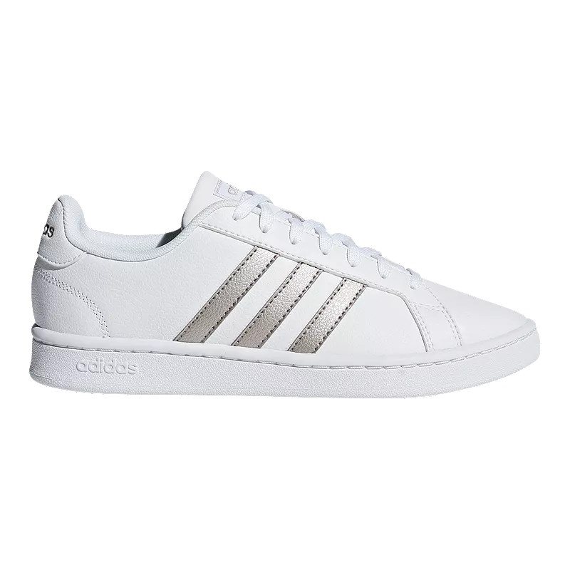 adidas Women's Grand Court Shoes - White/Platinum Metal | SportChek