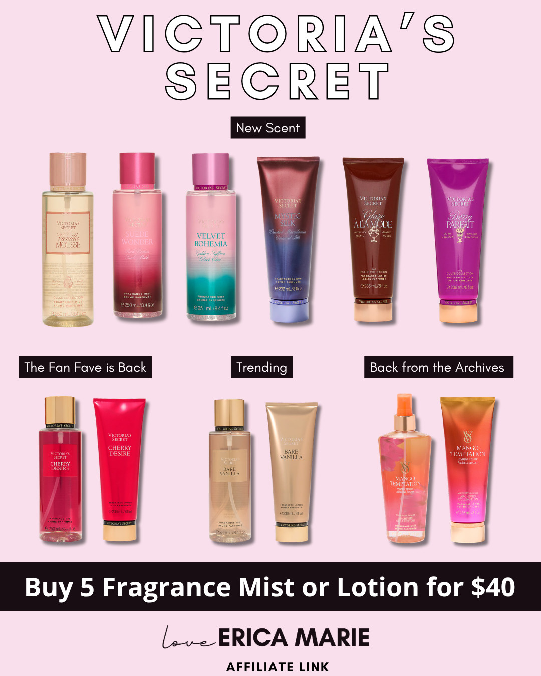 Shop fragrance mists and body lotions with this 5 for $40 deal. Stock up on your favorite scents or try something new while saving on everyday body care essentials. These limited-time offers are perfect for refreshing your fragrance collection. 

 #LTKmomlife #LTKselfcare #LTKSaleAlert