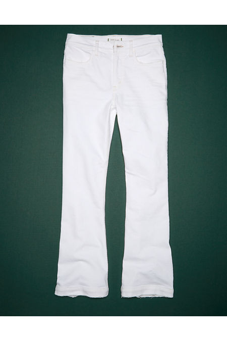 AE77 Premium Crop Flare Jean NULL White 4 Regular | American Eagle Outfitters (US & CA)