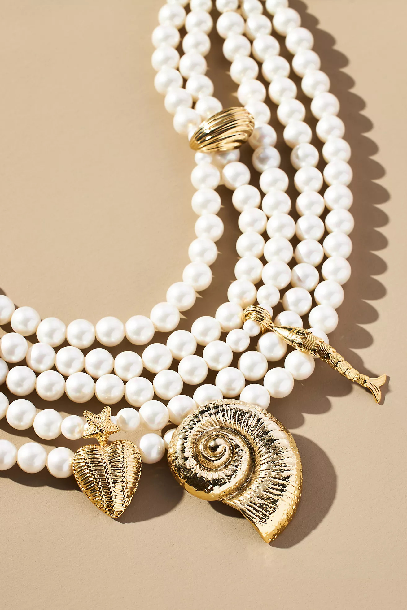 Layered Pearl Sealife Necklace | Anthropologie (US)