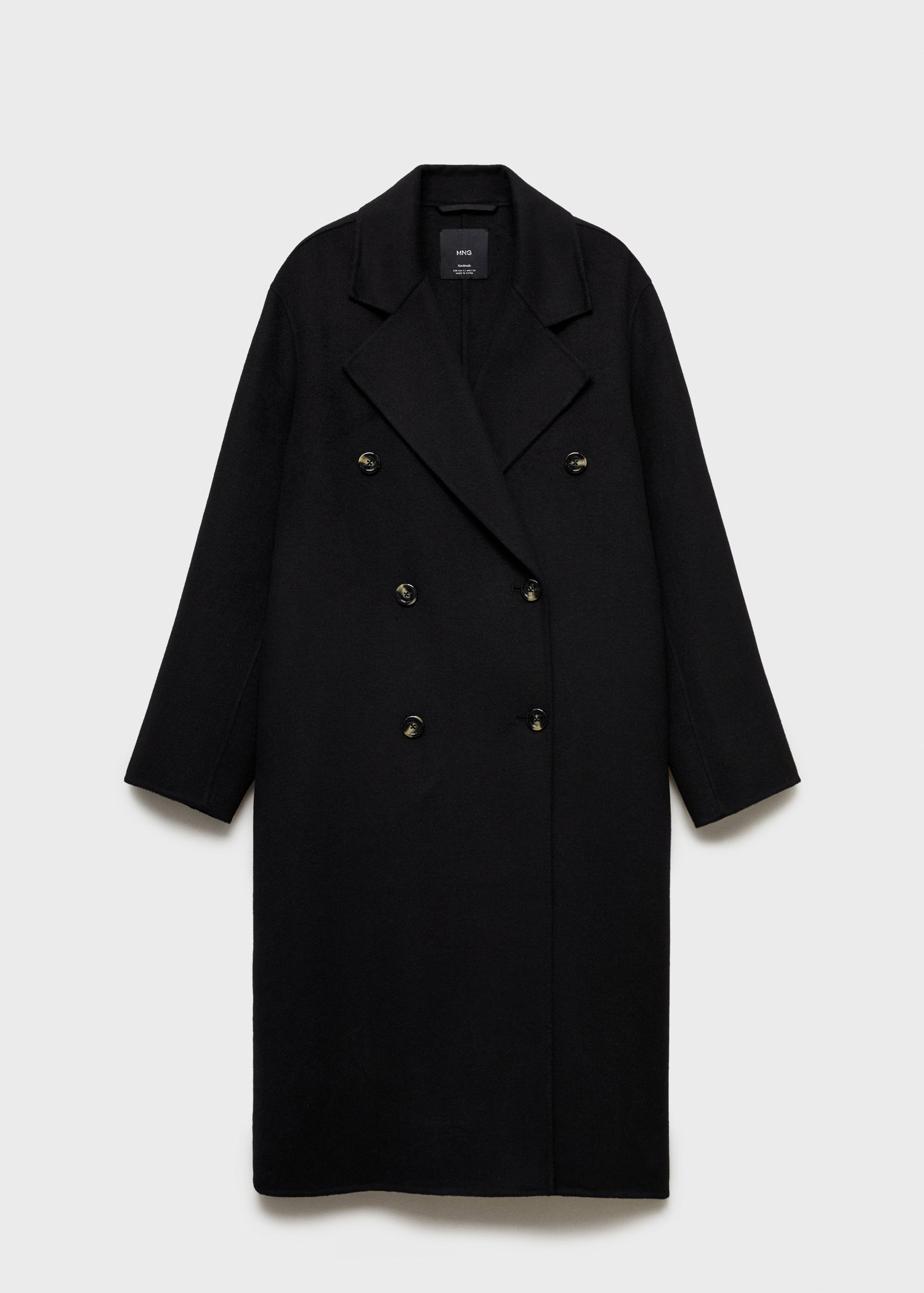 Handmade oversized wool coat - Woman | MANGO USA | MANGO (US)