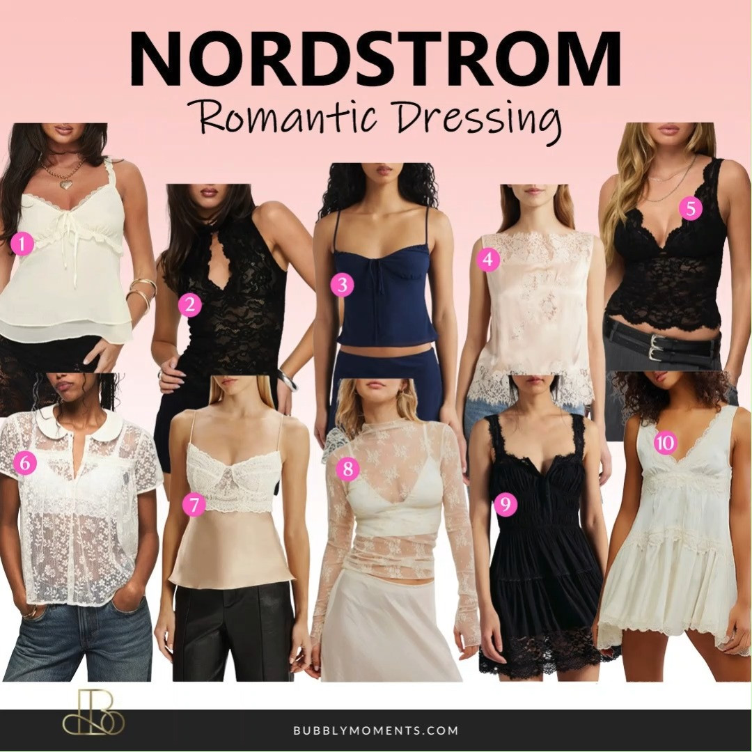 Romantic, feminine, and effortlessly pretty 🤍 Sharing my favorite Womens Romantic Dressing finds from Nordstrom that are perfect for date nights, brunch, weddings, vacations, and everyday outfits. I’m loving the soft colors, flowy dresses, lace details, satin fabrics, and classy styles that make every look feel elegant and timeless. These pieces are easy to style and perfect for creating a chic and feminine wardrobe all season long. If you love soft and romantic fashion, these Nordstrom finds are definitely worth checking out. Save this post for outfit inspiration and follow for more fashion finds, trending styles, and everyday outfit ideas on LTK ✨
#LTKootd #LTKStyle #LTKFinds #Nordstrom #RomanticStyle #FeminineFashion #DateNightOutfit #OOTD #StyleInspo #WomensFashion #CuteOutfits #ElegantStyle #SoftGirlStyle #FashionFinds #TrendingFashion #EverydayStyle #ClassyStyle #VacationOutfits #GirlyStyle #FashionInspo #NordstromFinds #ChicStyle #StyleIdeas #SummerFashion #OutfitInspiration #WardrobeEssentials 

 