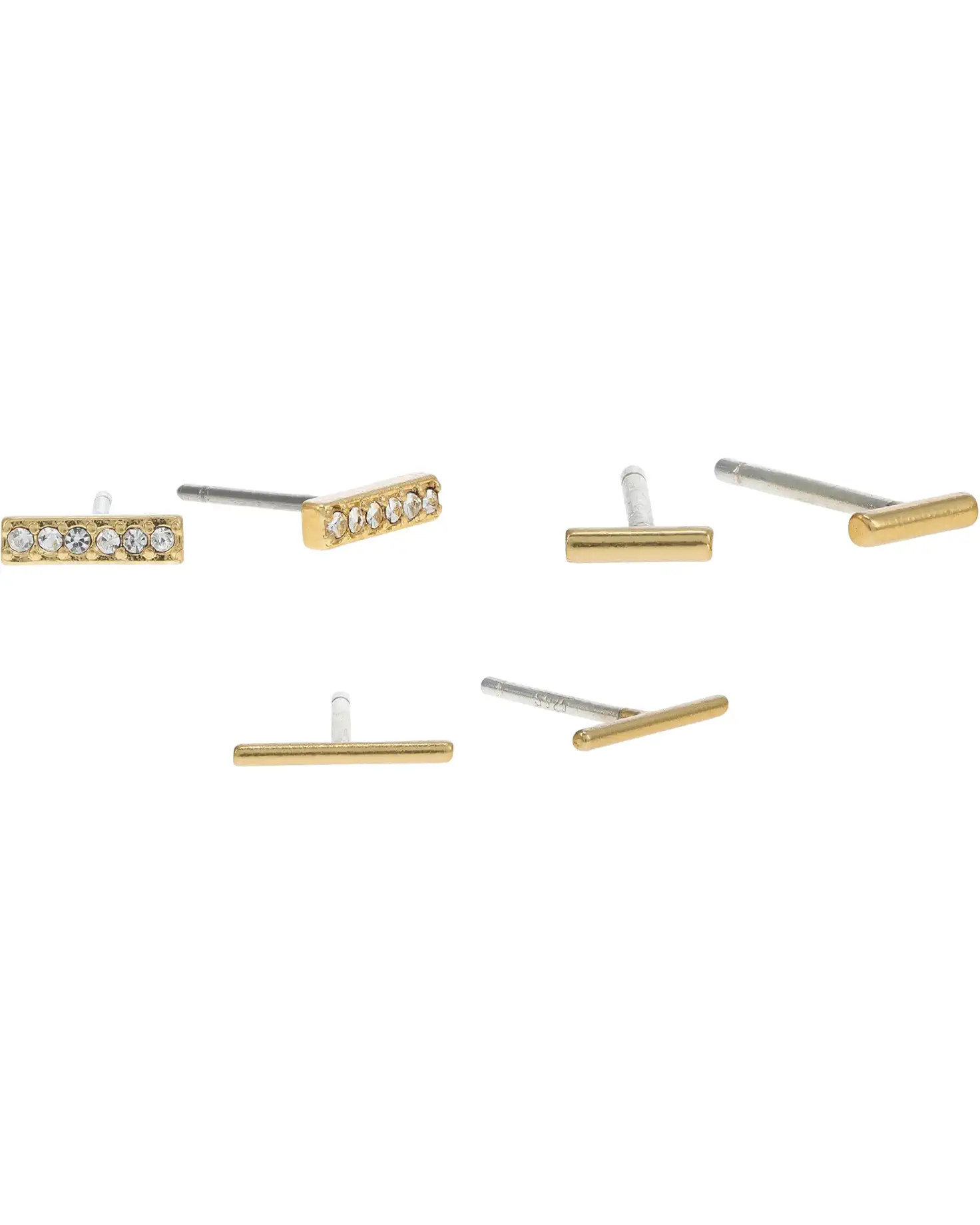 Madewell Three-Pack Bar Stud Earring Set | Zappos