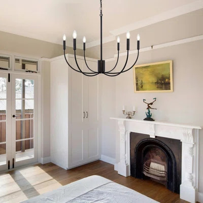 Roxsanne 27.5 in. 6 - Light Candle Style Classic Modern Dimmable Chandelier | Wayfair North America