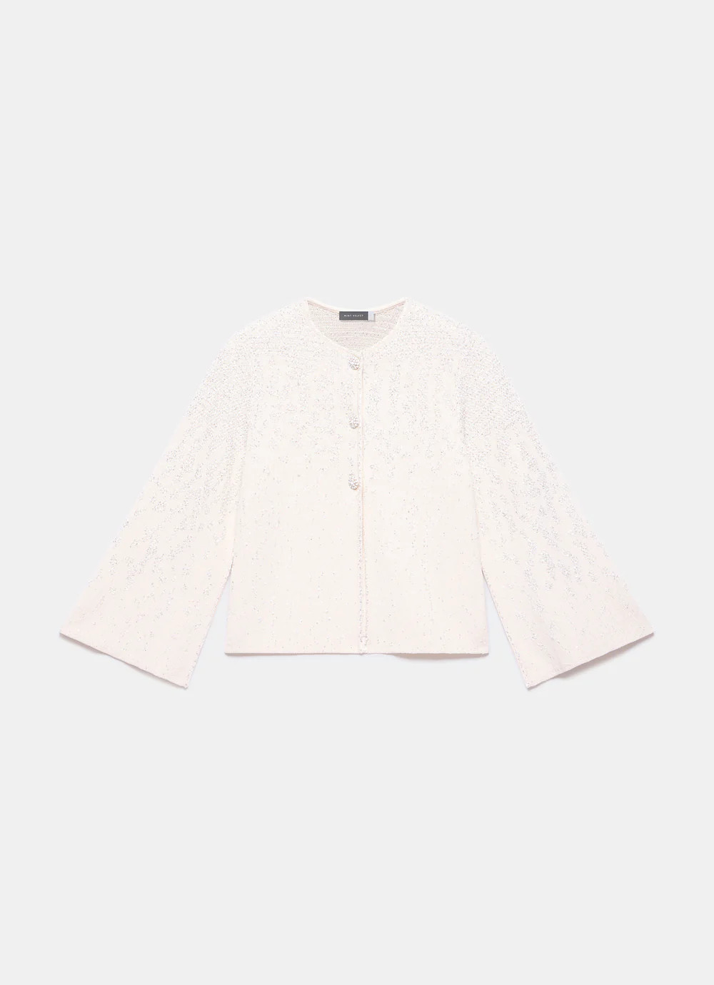 Cream Sequin Embellished Cape Cardigan | Mint Velvet