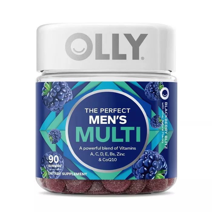 Olly The Perfect Men's Multi-Vitamin Dietary Supplement Gummies - Blackberry Blitz - 90ct | Target