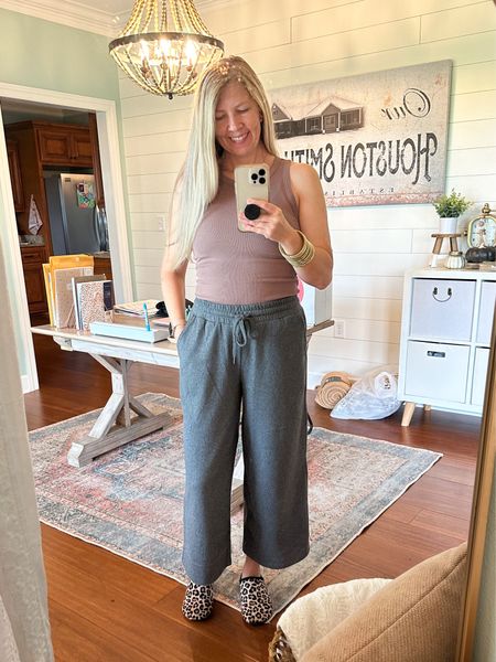 Cozy outfit of the day! These Walmart pants are soooo comfy. I’m 5’7” and in a small. I love the wide leg and they have pockets! #cozystyle #comfymomstyle #widelegpants #comfyoutfit

#LTKover40 #LTKunder50 #LTKstyletip