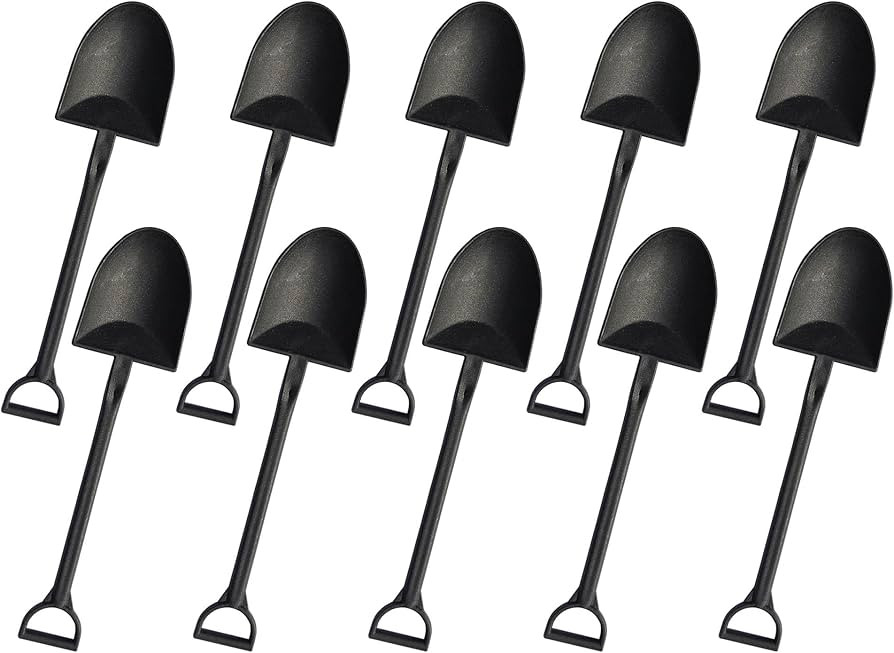 OaaXbbECco Novelty Mini Shovel Shape Spoons Cute Disposable Plastic Dessert Spoons (50) | Amazon (US)