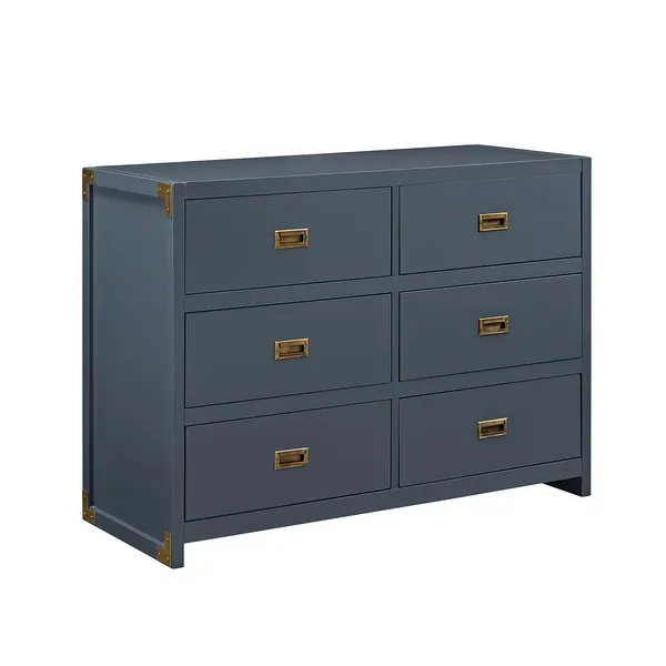 Avenue Greene Jordan 6-Drawer Dresser - Graphite Blue | Bed Bath & Beyond
