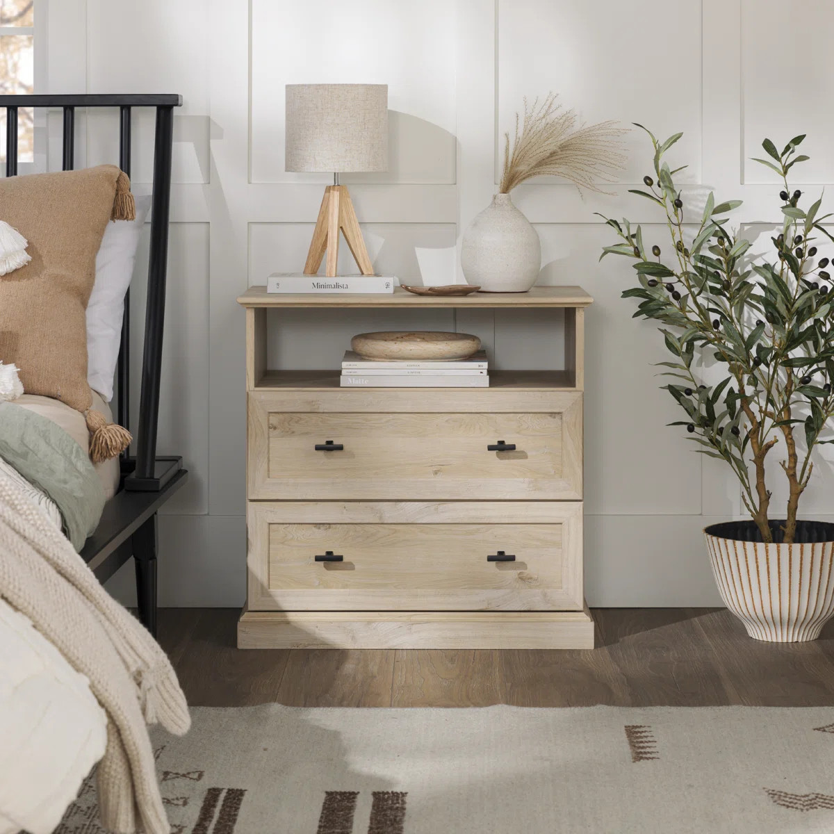 Cydny Classic Open-Top 2-Drawer Nightstand | Wayfair North America