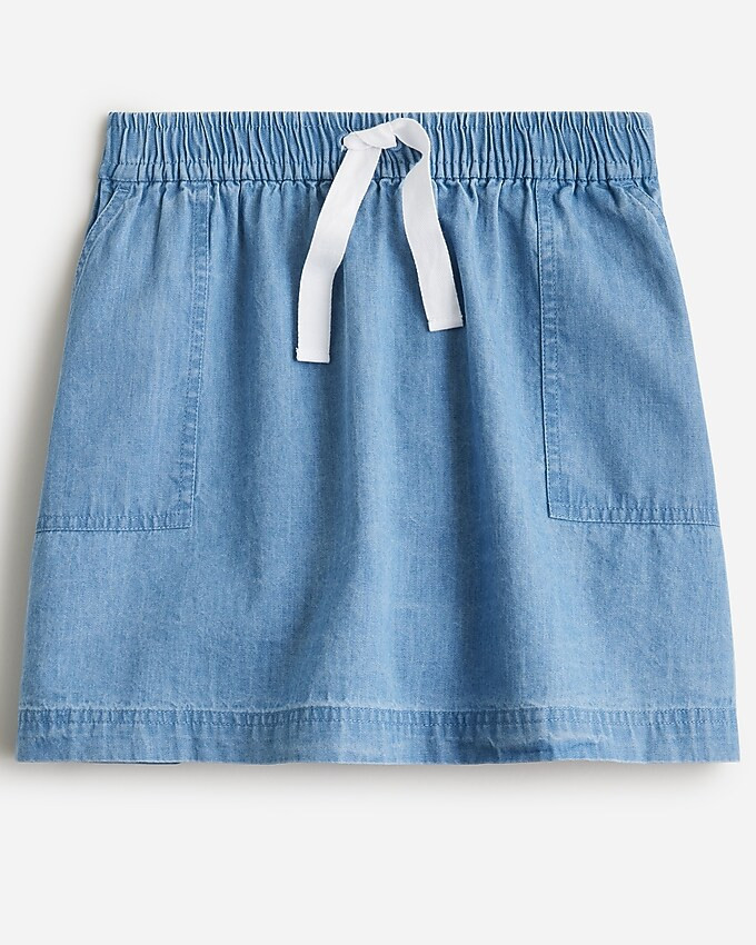 Girls' chambray pull-on skirt | J. Crew US