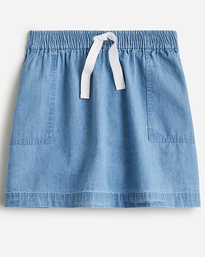 Girls' chambray pull-on skirt | J.Crew US