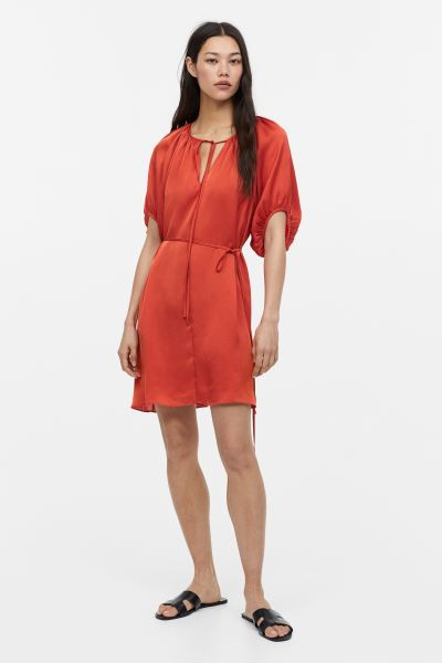 Tie-detail Satin Dress | H&M (US + CA)