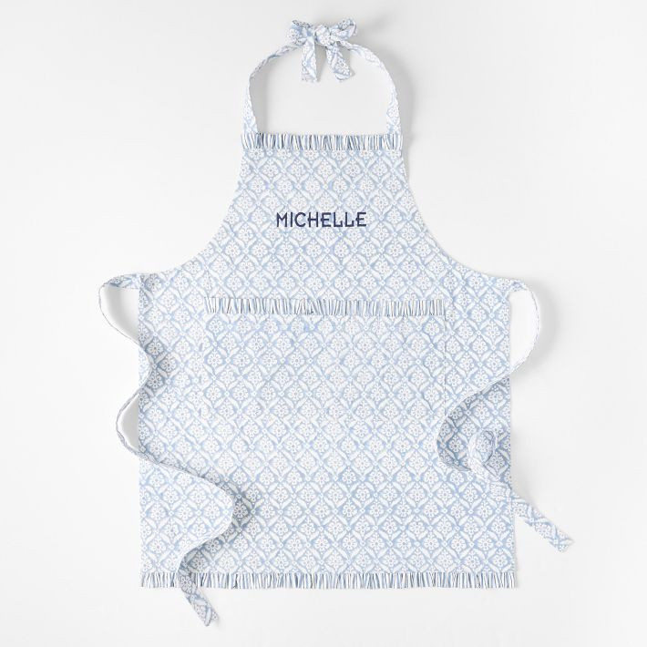 Block Print Ruffle Apron | Mark and Graham