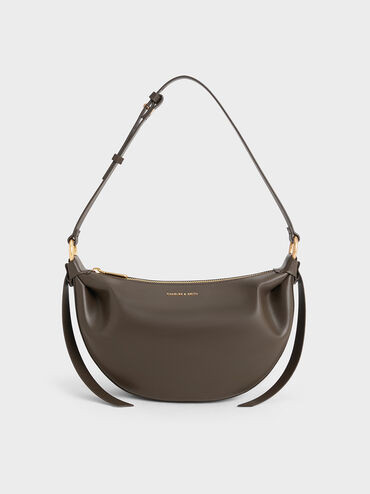 Calla Half-Moon Bag
 - Dark Moss | Charles & Keith US