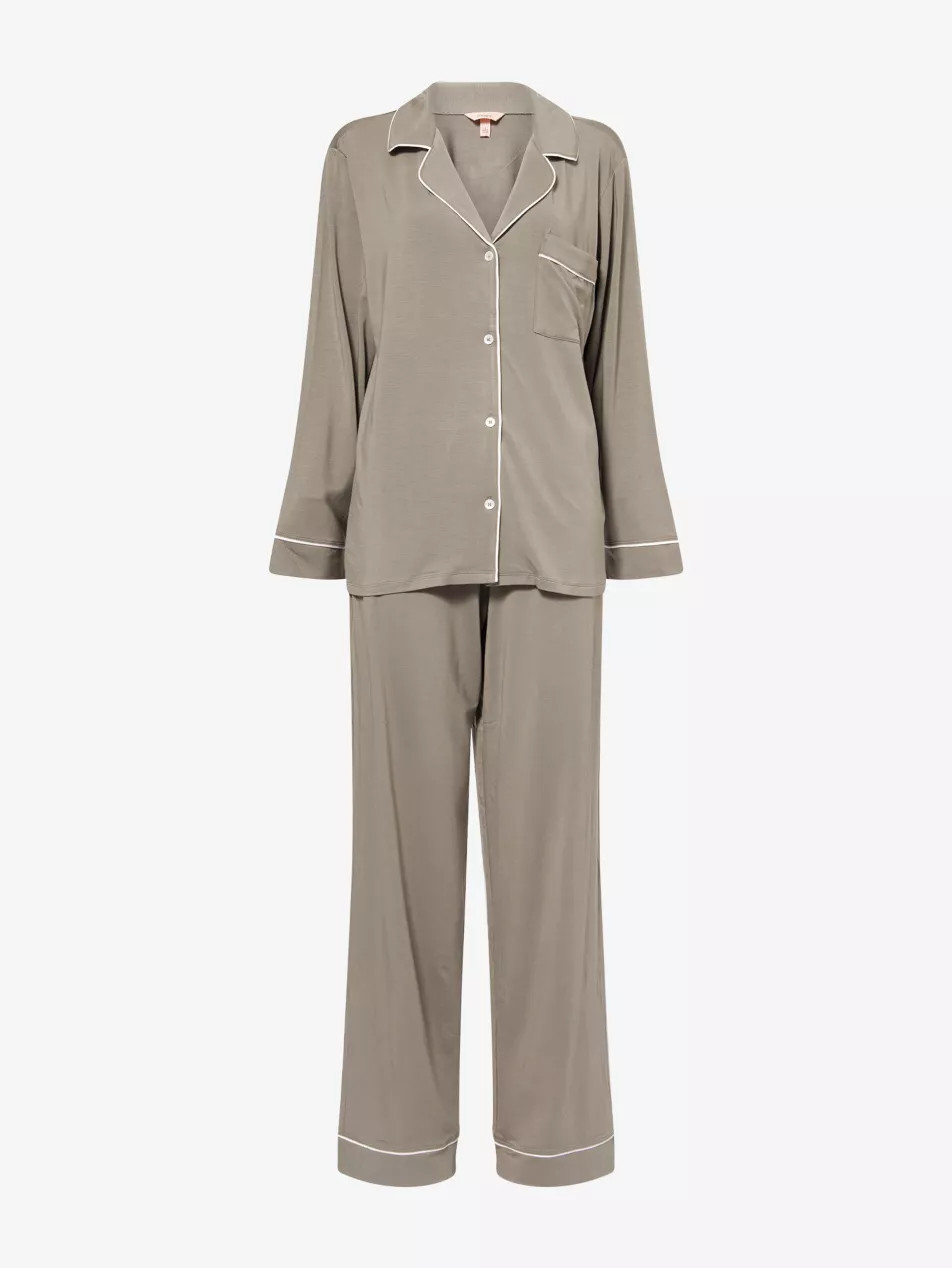Gisele Long-Sleeve Modal-Jersey Pyjama Set | Selfridges
