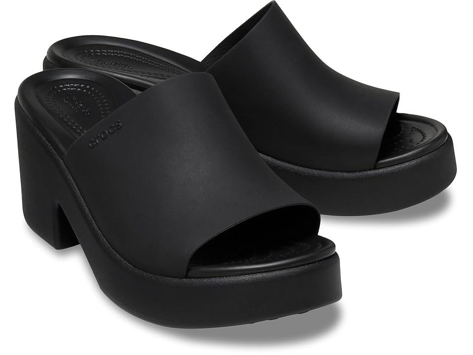 Crocs Brooklyn Slide Heel Women's Shoes Black/Black : 10 M | Zappos