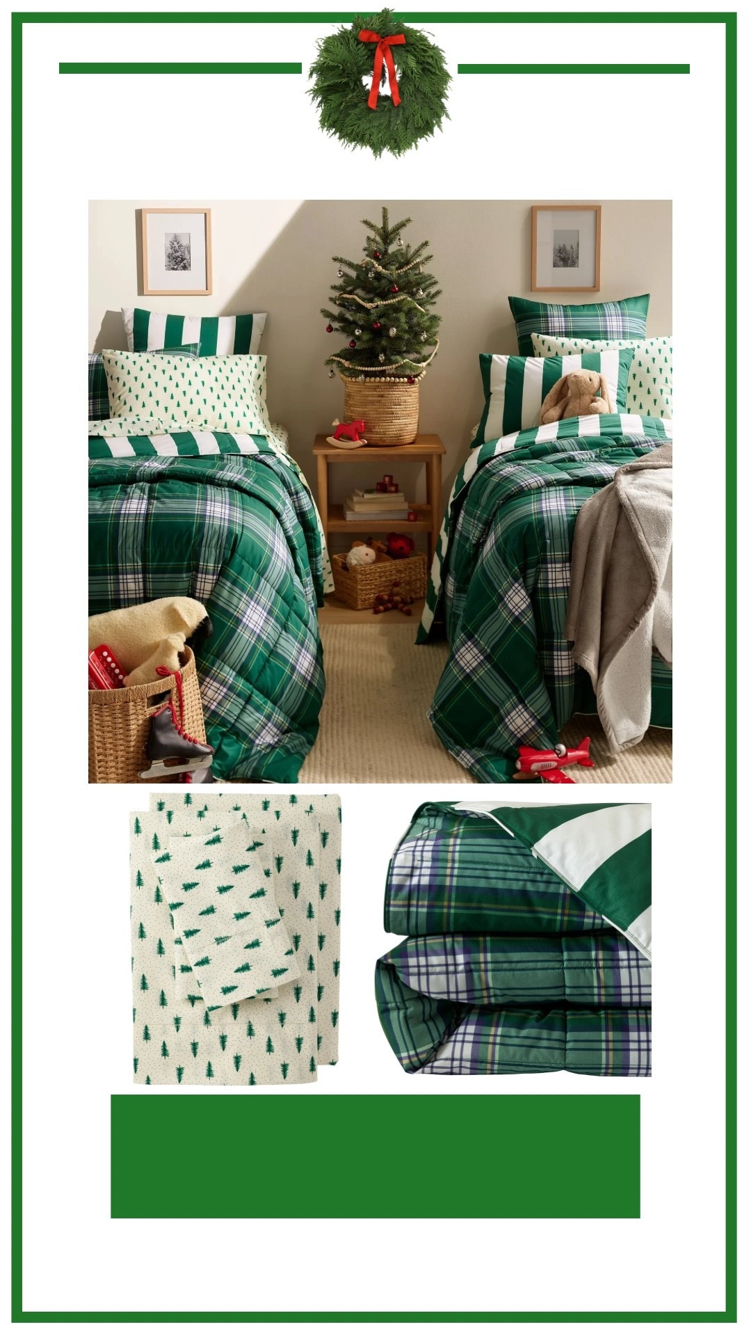 Green plaid Christmas bedding

Use code SEASON for 50% off!

#LTKCyberWeek #LTKHoliday #LTKHome
