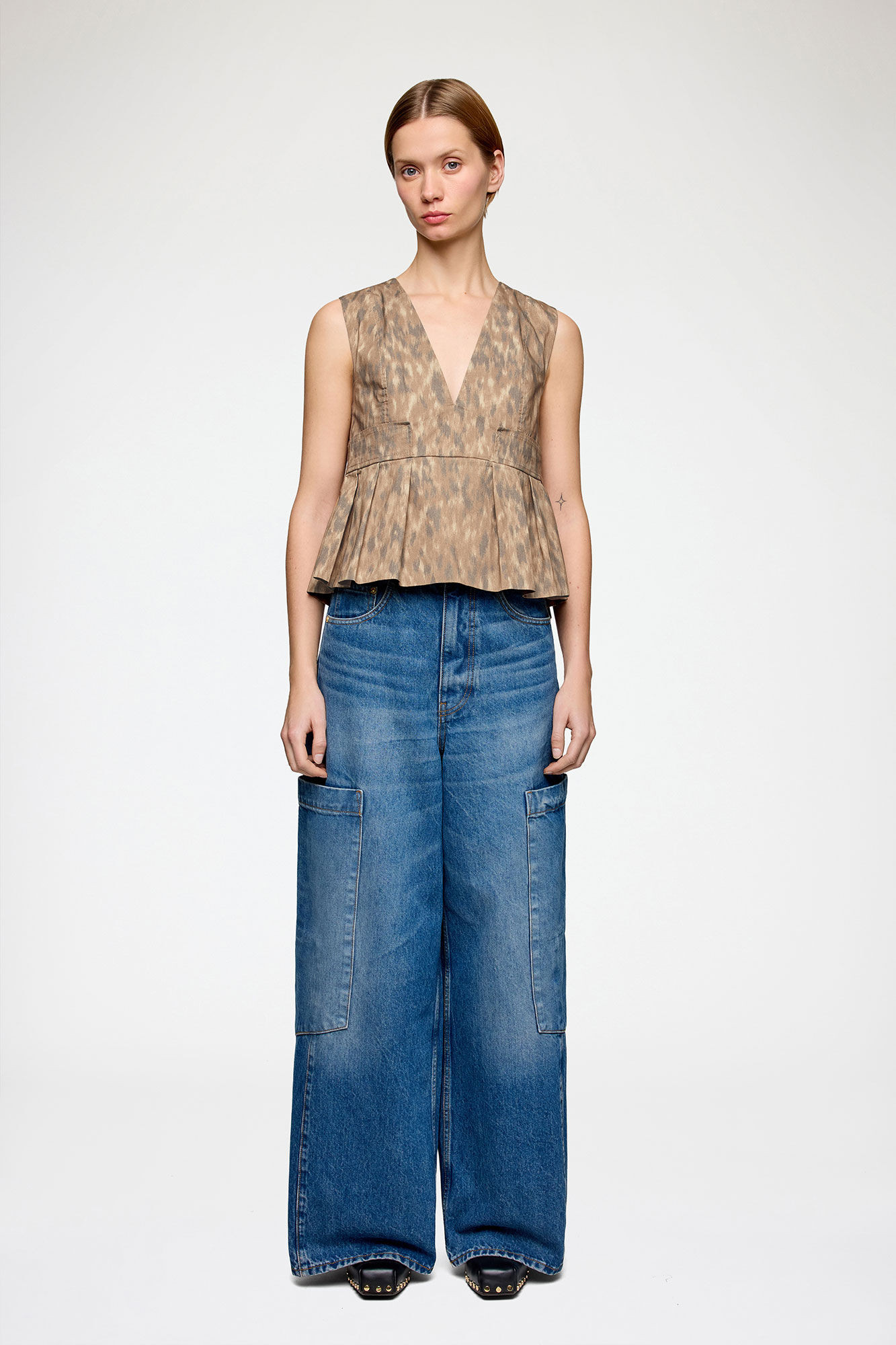 Top in Printed Cotton | Ganni