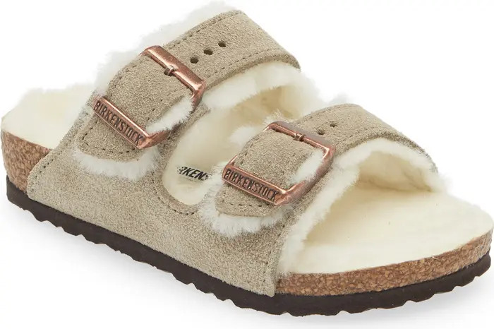 Kids' Arizona Genuine Shearling Lined Slide Sandal | Nordstrom