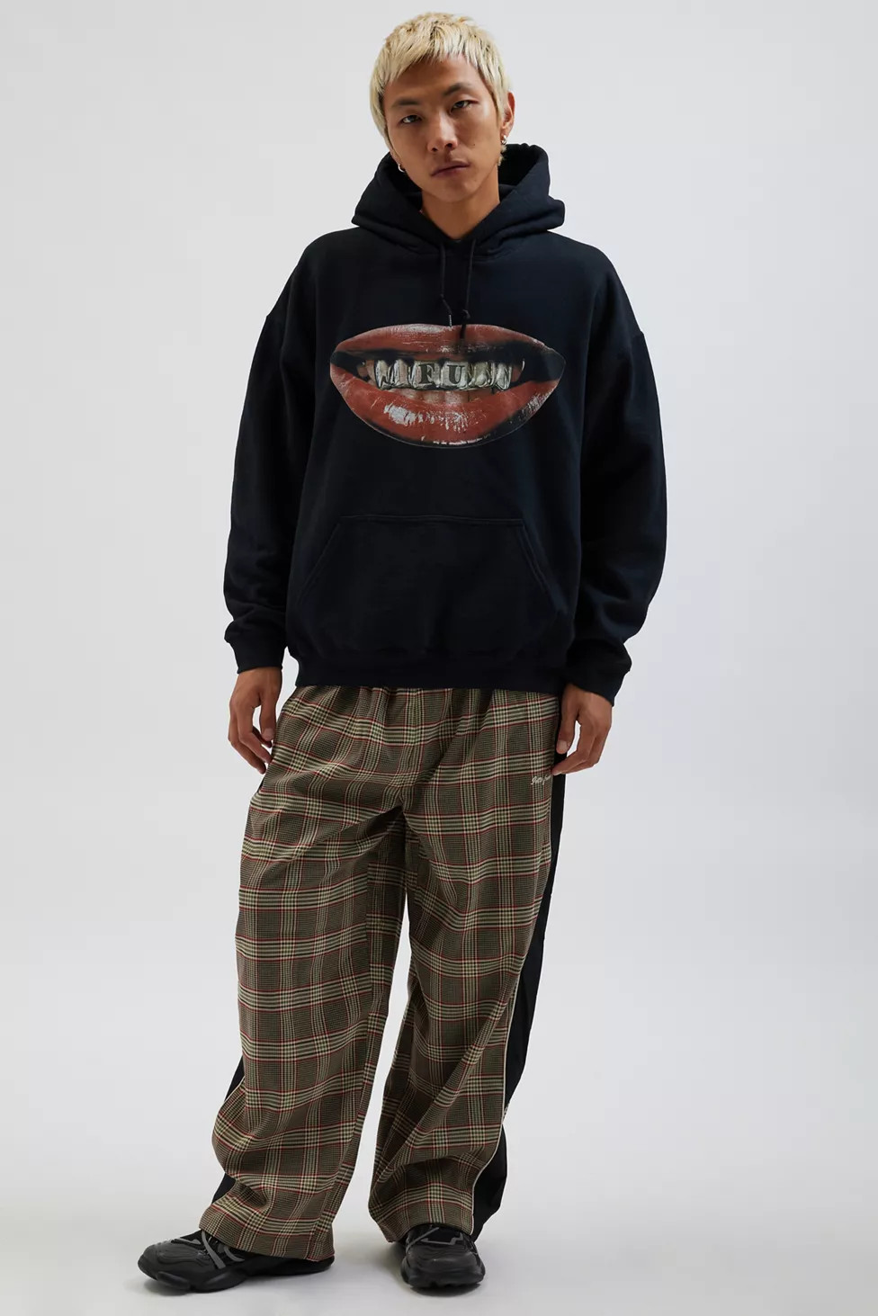 iets frans… Harri Check Pattern Wide Leg Track Pant | Urban Outfitters (US and RoW)