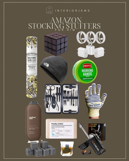 
Last-minute stocking stuffers for him, last-minute gifts for him from Amazon, hand, lotion, body wash, of gloves, manicure, set, bar soap, Rubiks cube

#LTKmens #LTKHoliday #LTKGiftGuide