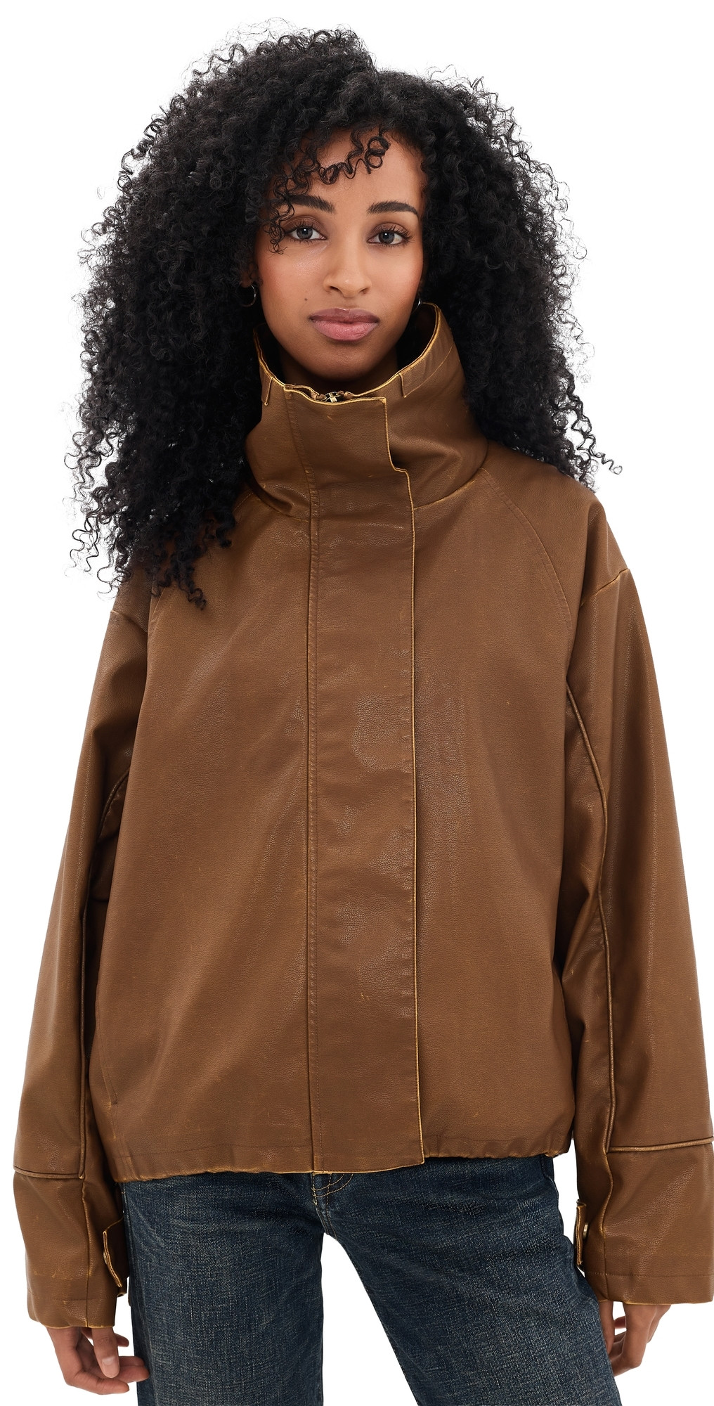 Lioness Shoreline Funnel Neck Jacket Coffee L | Shopbop