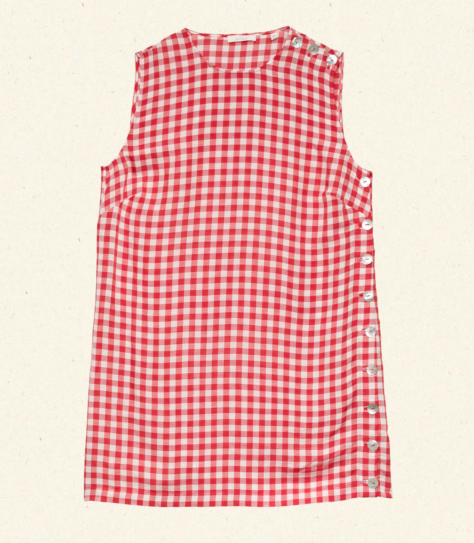 Coralie Dress - Scarlet Marilyn Gingham | DÔEN | DOEN