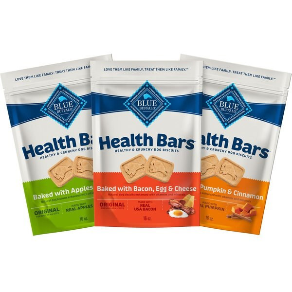 Blue Buffalo Health Bars Natural Crunchy Variety Pack Dog Treats Biscuits, 16-oz bag, 3 count | Chewy.com