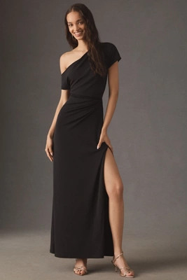 BHLDN Charlie Asymmetric One-Shoulder Sleeveless Jersey Maxi Dress | Anthropologie (US)