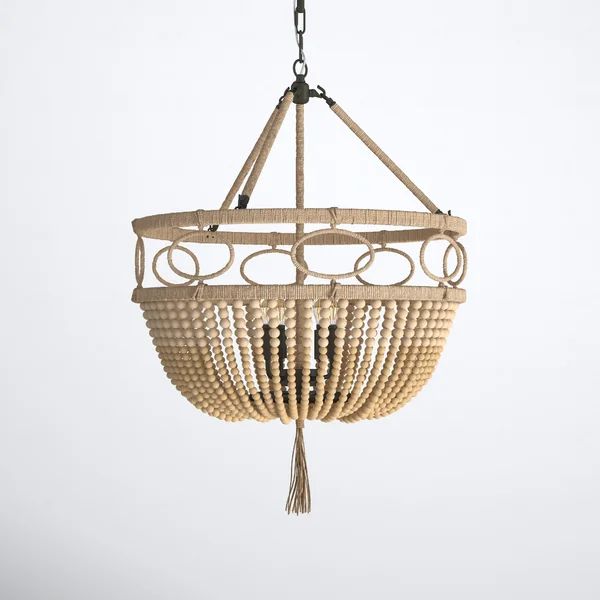 Sadie 4 - Light Unique Empire Chandelier with Rope Accents | Wayfair North America