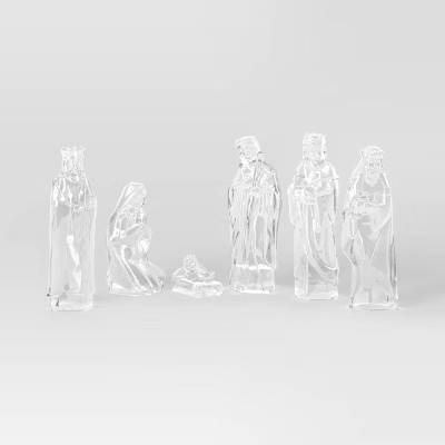 6pc Acrylic Christmas Nativity Scene Figurine Set - Wondershop™ | Target
