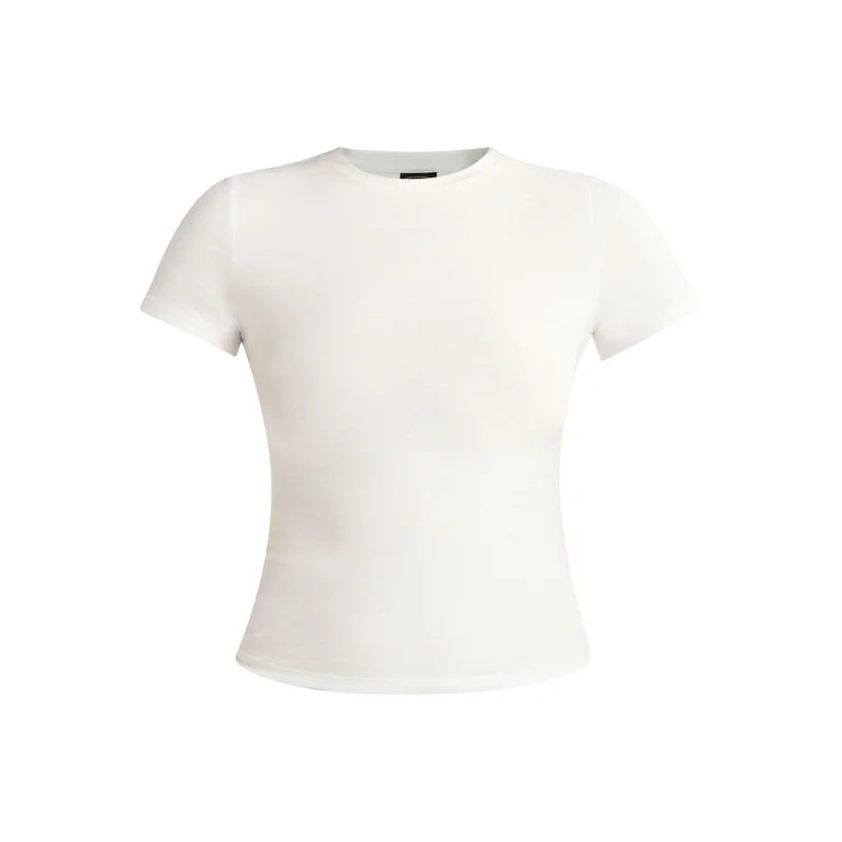 Scoop Women's Ultimate Refined JerseyKnit Fitted Baby Tee, Sizes XS-XXL | Walmart (US)