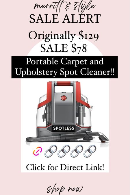 Portable Carpet and Upholstery Spot Cleaner on major sale!! Originally $129 now $78!!

#LTKGiftGuide #LTKHoliday #LTKCyberweek