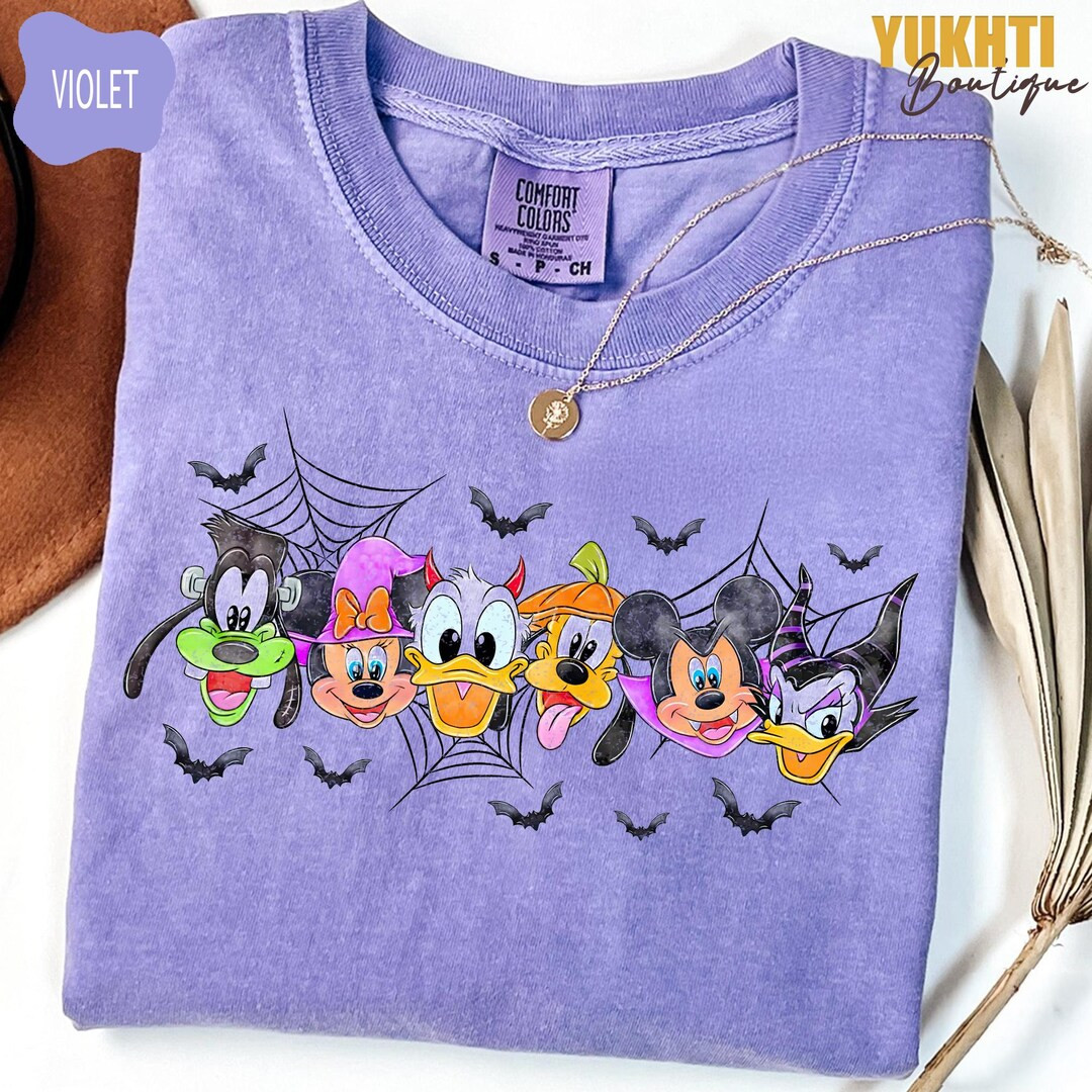 Retro Spooky Mouse and Friends Comfort Colors® Shirt, Mickey Boo Halloween Shirt, Disney Spooky ... | Etsy (US)
