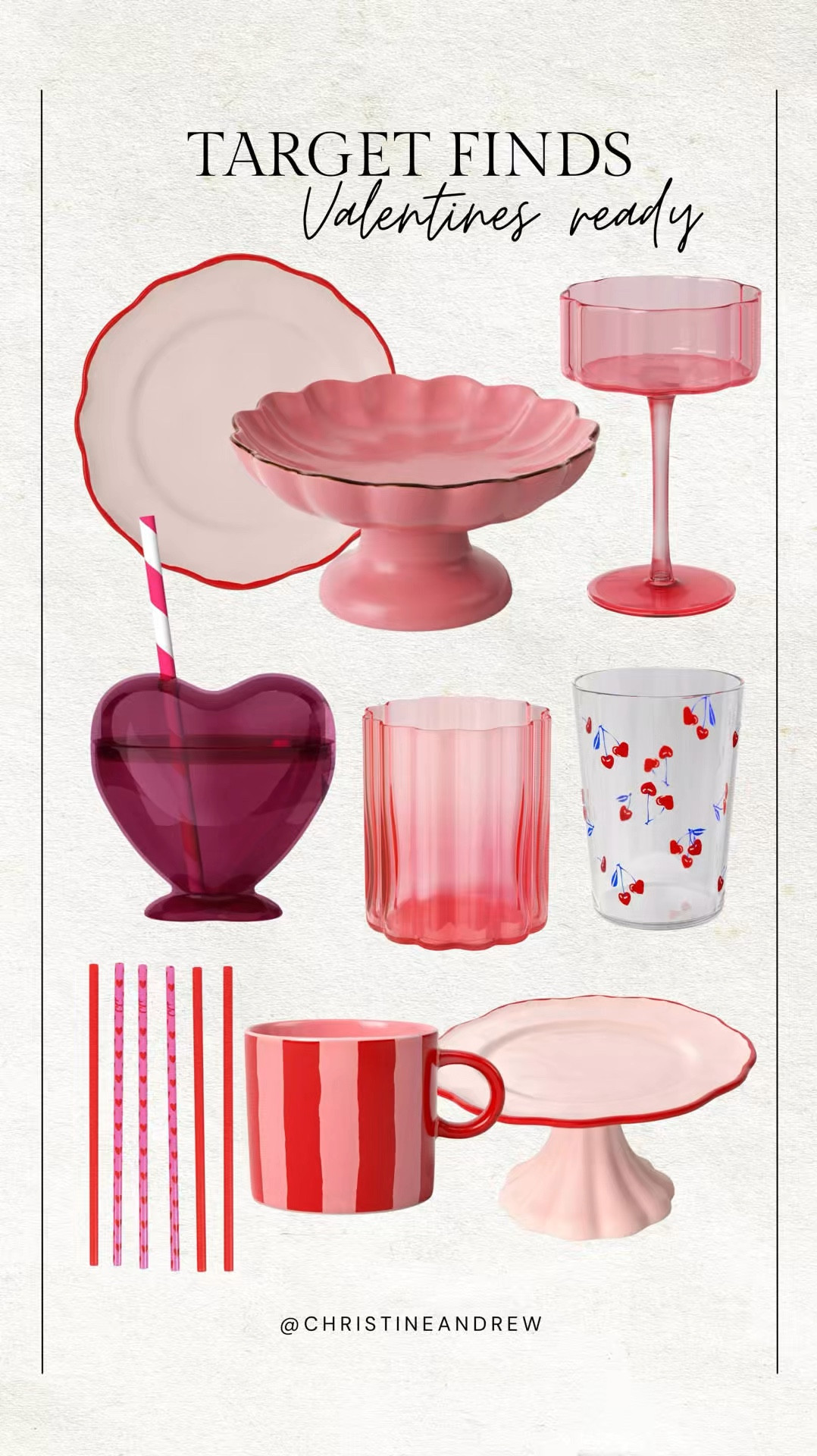 Valentines finds from Target ❤️

Valentines decor, Target home, Target valentines, valentines cup, valentines plate, pink cake stand, valentines straws, Target finds, Christine Andrew 

#LTKGiftGuide #LTKSeasonal #LTKWatchNow