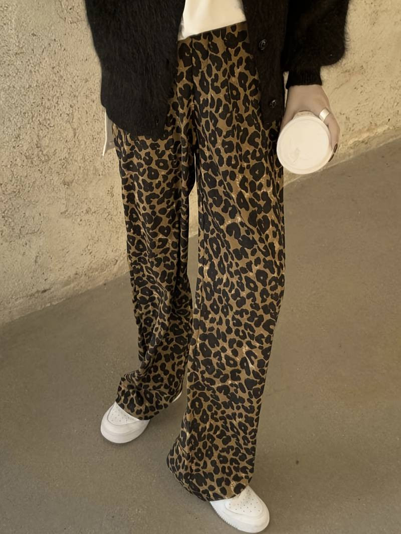 Pantalon Large À Imprimé Léopard Pantalon Ample Décontracté - Temu France | Temu Affiliate Program