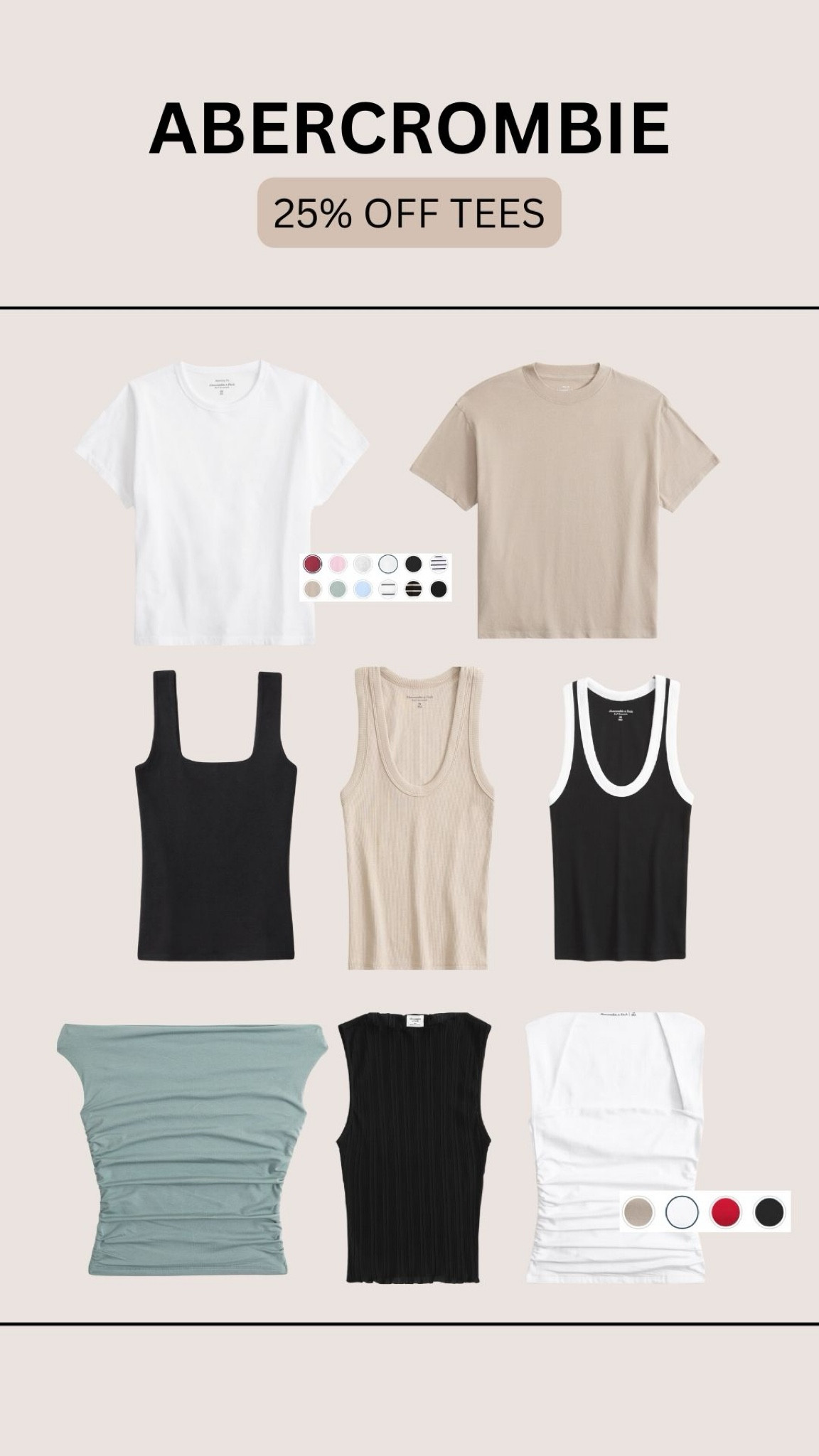 Abercrombie sale alert! 25% off all tees + 15% off almost everything else!

#LTKSaleAlert #LTKSeasonal #LTKStyleTip