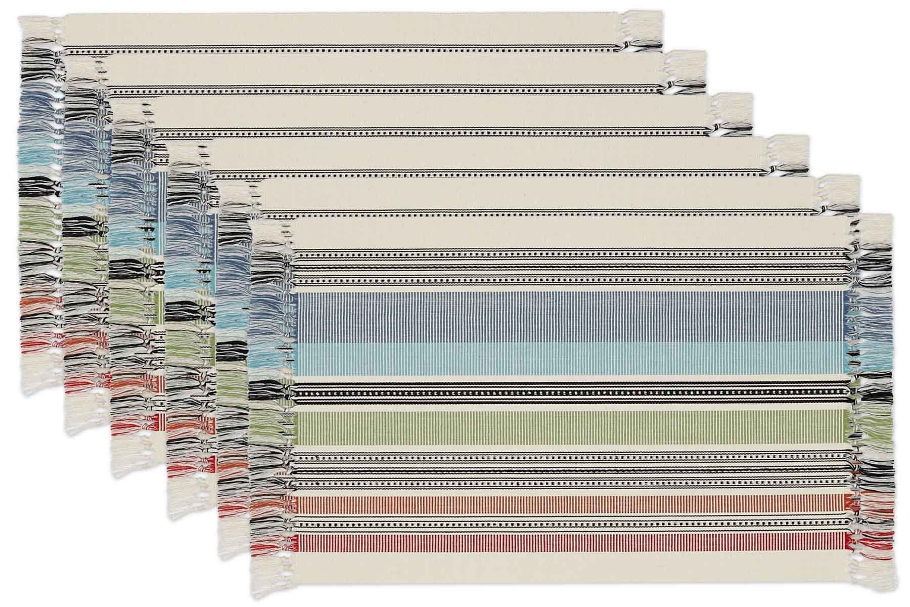 DII Variegated Tabletop Collection, Placemat Set3x19, Mediterranean, 6 Piece | Amazon (US)