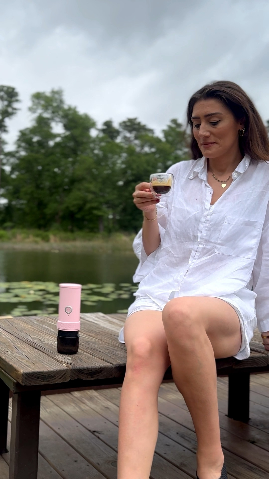 Outdoor coffee just hits different ☕🌿 @outin.inc.official 

Tried making espresso outside today and I’m honestly impressed.
This portable coffee maker is small, stylish, and super easy to use. The crema came out perfect and the taste was smooth and rich.

Perfect for:
✨ Travel
✨ Outdoors
✨ Busy mornings
✨ Coffee lovers like me

I think I’m officially obsessed 🤍

#coffeeoutdoors #portableespresso #coffeeaddict #morningcoffee #coffeetime lifestyle

#LTKmomlife #LTKSaleAlert #LTKgrwm