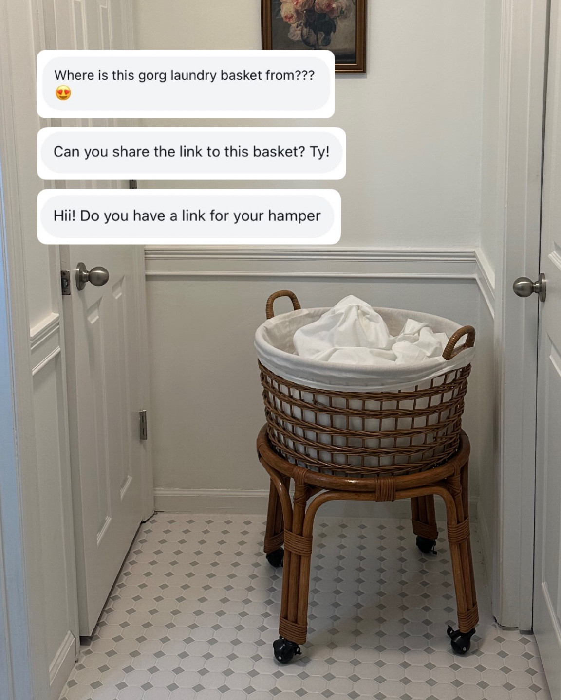 My laundry basket on wheels! I love it so much because the top can come off just as a regular laundry basket, or you can have it on wheels and move it around the house. Added some different & more affordable amazon options below too :) 

Wayfair, amazon

#LTKhome