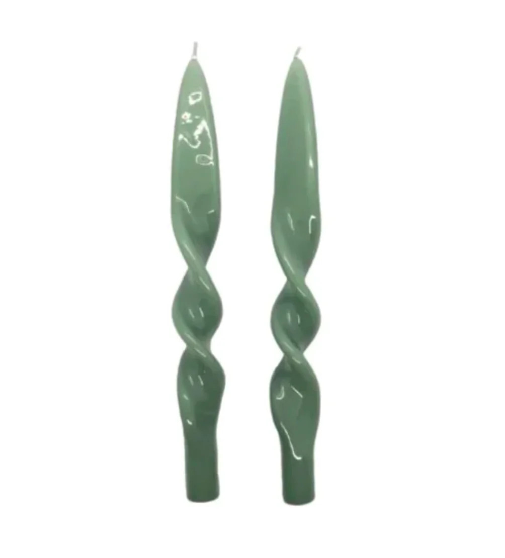 Lacquered Twist Taper Candle (Set of 2) | Fig and Dove
