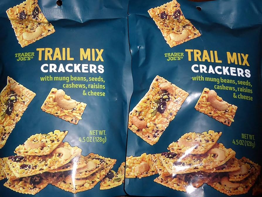 Trader Joe's Trail Mix Crackers with Mung Beans, Seeds, Cashews, Raisins & Cheese - Great Snack -... | Amazon (US)